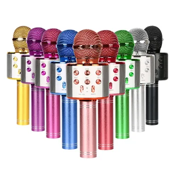 WS858 Wireless Bluetooth Microphone Professional Condenser Microphone Karaoke Mic Radio Studio Recording Mic with LED Light
WS858 Wireless Bluetooth Microphone Professional Condenser Microphone Karaoke Mic Radio Studio Recording Mic with LED Light