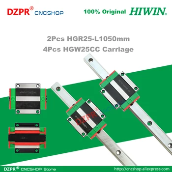 

Original HIWIN HGR25 Linear Guide 1050mm 41.34in Rail HGW25CC Carriage Slide for CNC Router Engraving Woodwork Laser Machine