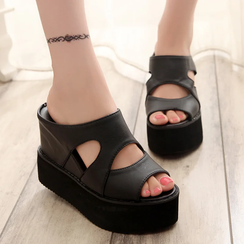 2018 Summer New Style Single-strap Slipper Slanted Heel Waterproof Platform Fish Mouth Sandals Ultra-High-Heel Thick Bottomed Pl
2018 Summer New Style Single-strap Slipper Slanted Heel Waterproof Platform Fish Mouth Sandals Ultra-High-Heel Thick Bottomed Pl