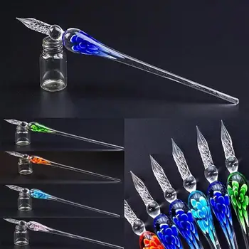 Vintage Floral Glass Dip Signature Fountain Pen Ink Writing Tool Stationery Gift 
Vintage Floral Glass Dip Signature Fountain Pen Ink Writing Tool Stationery Gift