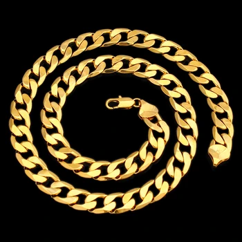 Men Flat Cuban (Curb) link Chain 18 k Yellow Gold G/F Solid 10mm wide 24" Length Fine Necklace
Men Flat Cuban (Curb) link Chain 18 k Yellow Gold G/F Solid 10mm wide 24" Length Fine Necklace