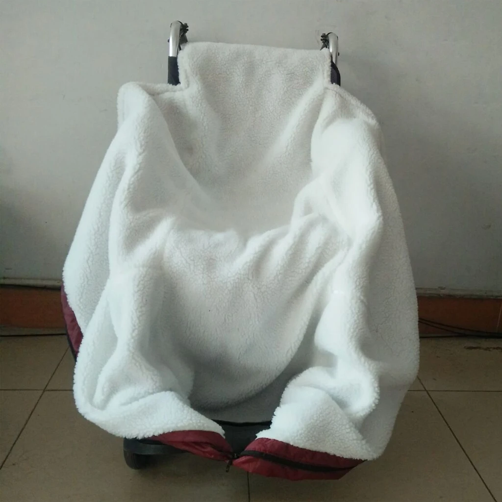 Winter Windproof Waterproof Plush Fleece Lining Wheelchair Warmer Cover Wheel Chair Blanket for Patients Elders