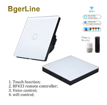 1 Gang Wifi Wall Light Switch RF433 433 Mhz Touch Switch Wireless Voice Control Eu Work Single Fire Wire Switch 110v-240v
1 Gang Wifi Wall Light Switch RF433 433 Mhz Touch Switch Wireless Voice Control Eu Work Single Fire Wire Switch 110v-240v