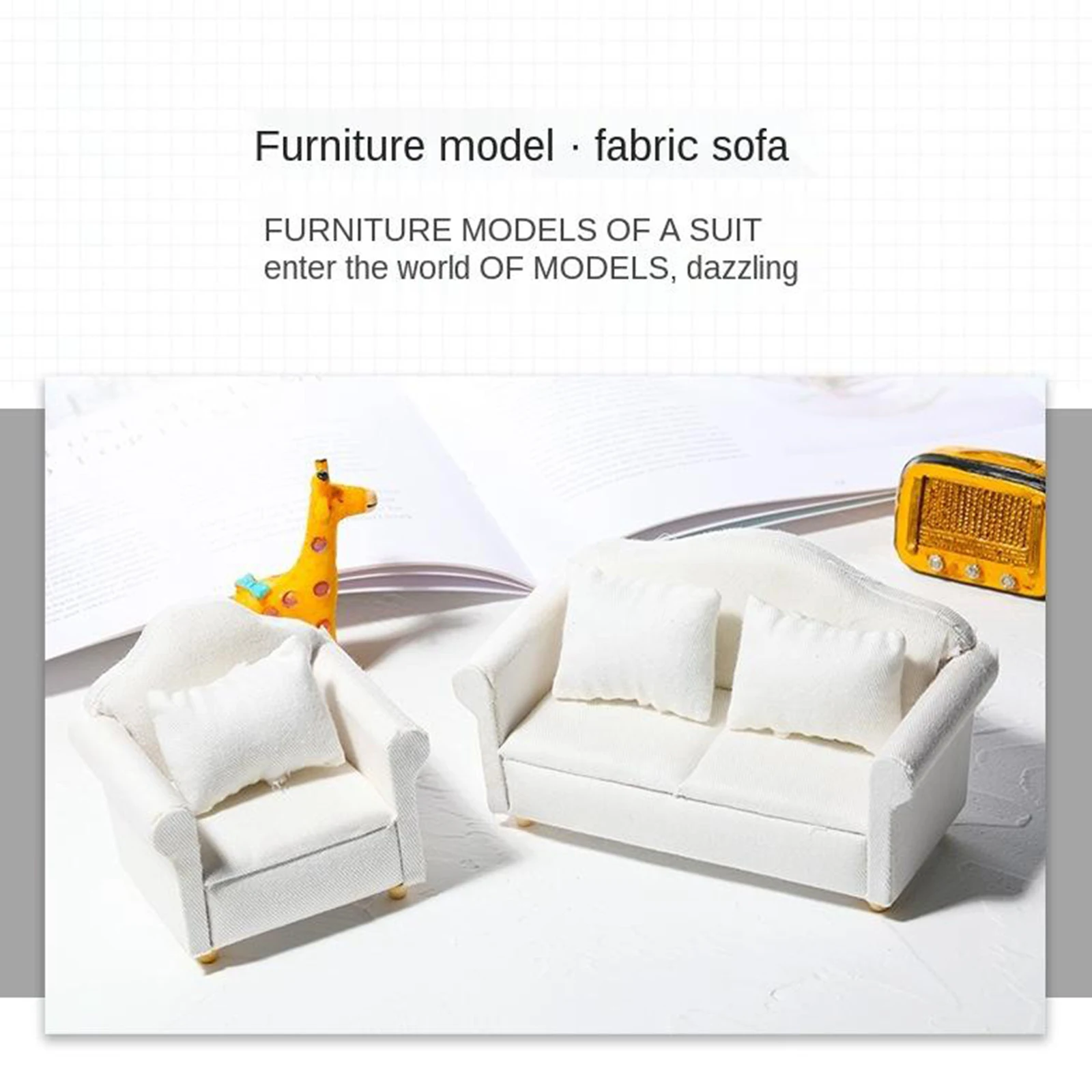 1/12 Scale Dollhouse Mini Sofa Armchair Living Room Furniture Kids Toys Birthday Gifts 1/12 Scale Dollhouse Mini Sofa Armchair Living Room Furniture Kids Toys Birthday Gifts