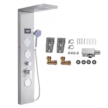 Stainless Steel Thermostatic Bathroom Shower Panel Intelligent Water-saving Waterfall Spray LCD Temperature Display Column Mixer
Stainless Steel Thermostatic Bathroom Shower Panel Intelligent Water-saving Waterfall Spray LCD Temperature Display Column Mixer