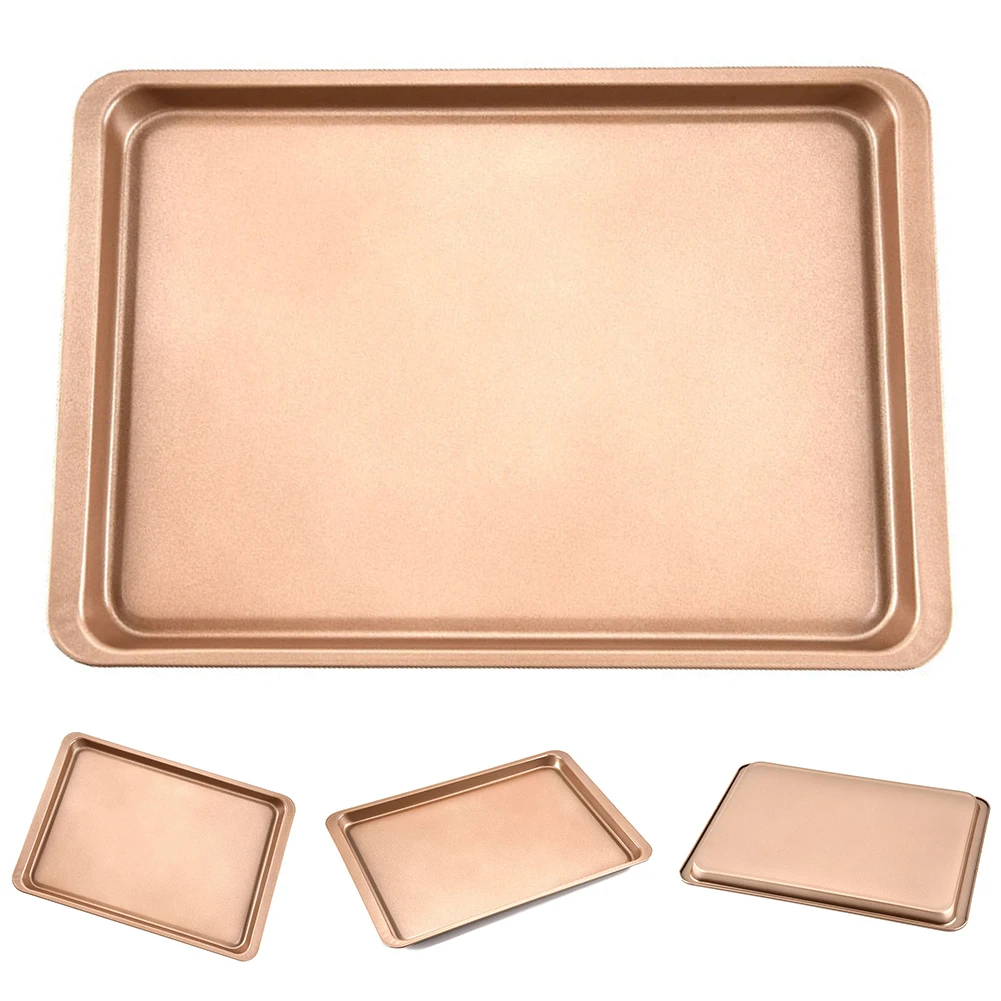 Nonstick Kitchen Supplies Heat Resistant Roasting Meat Carbon Steel Easy Clean Pan Baking Sheet Rimmed Pastry Tool Cookie Pizza
Nonstick Kitchen Supplies Heat Resistant Roasting Meat Carbon Steel Easy Clean Pan Baking Sheet Rimmed Pastry Tool Cookie Pizza