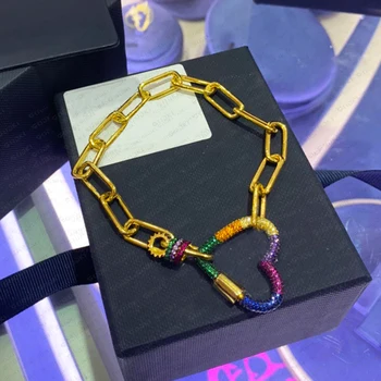 GODKI Trendy Luxury Brand Heart Link Bracelet Multicolor Stones Tribal Bangle with Cubic Zirconia Paved Women Mana Jewelry
GODKI Trendy Luxury Brand Heart Link Bracelet Multicolor Stones Tribal Bangle with Cubic Zirconia Paved Women Mana Jewelry