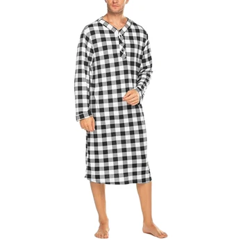 Laamei Casual Nightwear Pyjama Dress Cotton Spring Long Sleeve Plaid Pajama Spring Nightwear Pijama Male V Neck Sleepwear
Laamei Casual Nightwear Pyjama Dress Cotton Spring Long Sleeve Plaid Pajama Spring Nightwear Pijama Male V Neck Sleepwear
