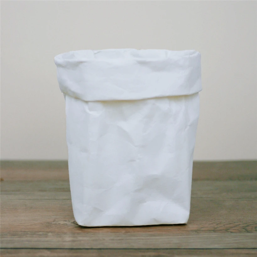 Washable kraft paper bag plant flower pot multifunctional portable simple home garden storage bag save space reuse
