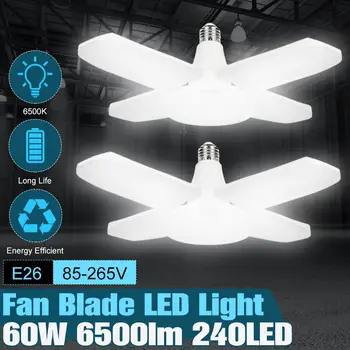 60W Led Garage Light 85-265V LED Fan Workshop Lamp E26 Light Bulb Industrial Lighting Lamps For Garage Warehouse Factory Lights
60W Led Garage Light 85-265V LED Fan Workshop Lamp E26 Light Bulb Industrial Lighting Lamps For Garage Warehouse Factory Lights