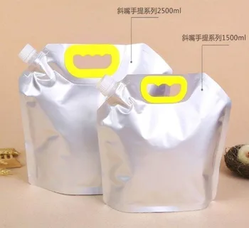 10pcs 1500ml/2000ml/2500ml Big capacity stand up bag Aluminum foil Spout Pouches Wine Juice Sauce Beverage packaging bags
10pcs 1500ml/2000ml/2500ml Big capacity stand up bag Aluminum foil Spout Pouches Wine Juice Sauce Beverage packaging bags