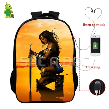Wonder Woman Super Hero Backpack Multifunction USB Charge Headphone Jack Bags for Teens Women Men School Travel Bags
Wonder Woman Super Hero Backpack Multifunction USB Charge Headphone Jack Bags for Teens Women Men School Travel Bags