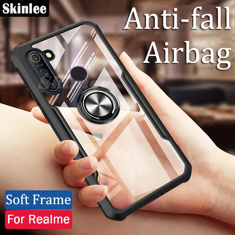 Чехол Skinlee для Realme C3 официальный оригинальный чехол противоударный прозрачный с