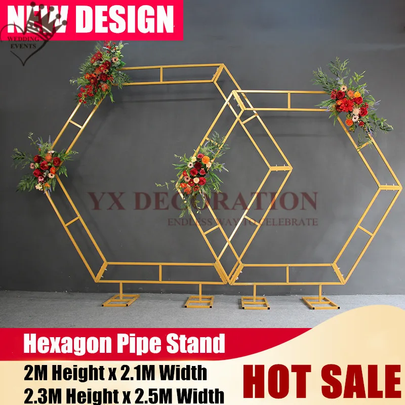 Hexagon Wedding Arch Props Stand Backdrop Stent Single Arch Flower Outdoor Lawn Rack Wedding Event Decoration
Hexagon Wedding Arch Props Stand Backdrop Stent Single Arch Flower Outdoor Lawn Rack Wedding Event Decoration
