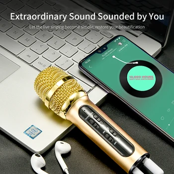 Professional Karaoke Condenser Microphone Sing Recording Live Microfone For IOS Android smartphone computer With ECHO Sound Card 
Professional Karaoke Condenser Microphone Sing Recording Live Microfone For IOS Android smartphone computer With ECHO Sound Card