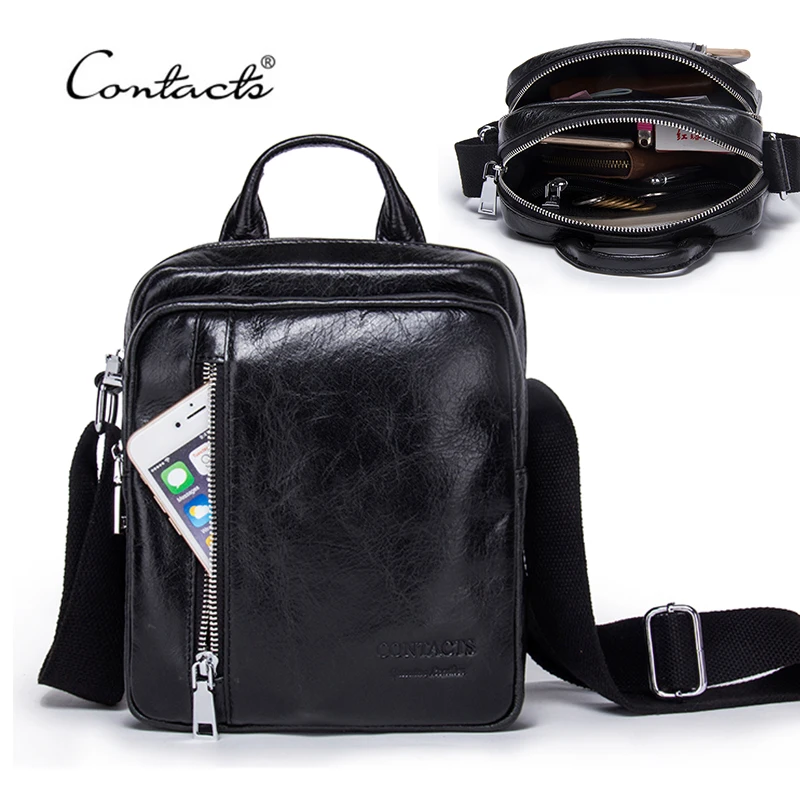 CONTACT'S Men Handbags Brand Genuine Leather Crossbody Shoulder Bag Casual Male Messenger Bags For 7.9" iPad Multifunctional
CONTACT'S Men Handbags Brand Genuine Leather Crossbody Shoulder Bag Casual Male Messenger Bags For 7.9" iPad Multifunctional