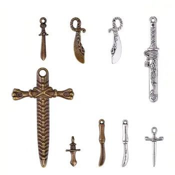 27pcs 9 Styles Long Swords Knife Dagger Charms Tibetan Alloy Pendants 
27pcs 9 Styles Long Swords Knife Dagger Charms Tibetan Alloy Pendants