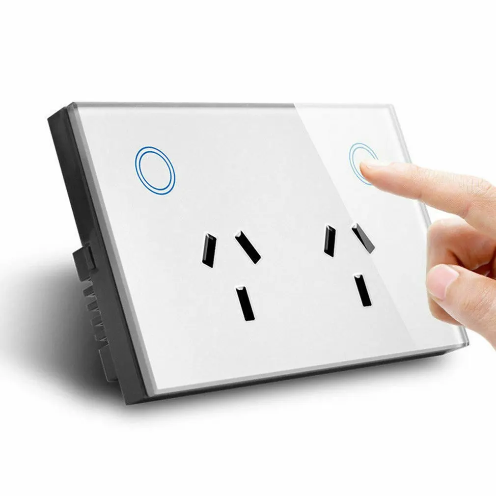 Touch Double GPO Glass Panel Power Point Wall Outlet Socket Switch 10AMP mobile phone control socket
Touch Double GPO Glass Panel Power Point Wall Outlet Socket Switch 10AMP mobile phone control socket
