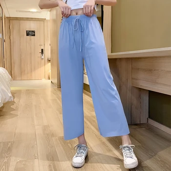 2020 Spring And Summer New Wide Leg Pants Female Straight Loose Casual Pants Fashion Nine Points Pants 2020
2020 Spring And Summer New Wide Leg Pants Female Straight Loose Casual Pants Fashion Nine Points Pants 2020