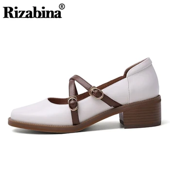 Rizabina Women Pumps Genuine Leather Classics Shoes Woman Dress Ladies Chunky Heel Spring Pumps Simple Footwear Size 33-43 
Rizabina Women Pumps Genuine Leather Classics Shoes Woman Dress Ladies Chunky Heel Spring Pumps Simple Footwear Size 33-43