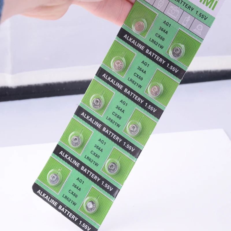 Батарейка для часов AG1 1,55 В 364 SR621SW LR621 621 LR60 CX60, 10 шт.
Батарейка для часов AG1 1,55 В 364 SR621SW LR621 621 LR60 CX60, 10 шт.