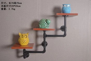 three layers Industrial Iron Pipe Bathroom Shelves Vintage Wall Hanging Wood Industrial style Storage Holders Racks 
three layers Industrial Iron Pipe Bathroom Shelves Vintage Wall Hanging Wood Industrial style Storage Holders Racks