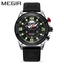 MEGIR New Chronograph Men Watches for Sport Casual Leather Strap Luminous Wristwatches for Male Creative Design Quartz Clock
MEGIR New Chronograph Men Watches for Sport Casual Leather Strap Luminous Wristwatches for Male Creative Design Quartz Clock