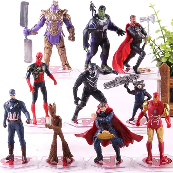 Endgame Iron Man Thanos Doctor Strange Thor Captian America Spiderman Tree Man Rocket Marvel PVC Action Figure Toys 10pcs/set
Endgame Iron Man Thanos Doctor Strange Thor Captian America Spiderman Tree Man Rocket Marvel PVC Action Figure Toys 10pcs/set