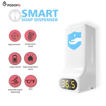 Podofo H9 voice alarm non-contact digital display automatic temperature measuring 33.8oz/1000ml soap dispenser
Podofo H9 voice alarm non-contact digital display automatic temperature measuring 33.8oz/1000ml soap dispenser