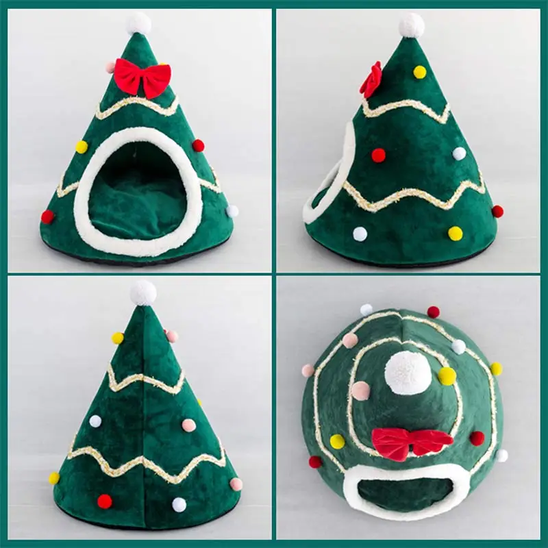 Cute Christmas Tree Shape Pet Tent Christmas Cat Bed Winter Warm Soft Cat Dog House Pet Nest
Cute Christmas Tree Shape Pet Tent Christmas Cat Bed Winter Warm Soft Cat Dog House Pet Nest