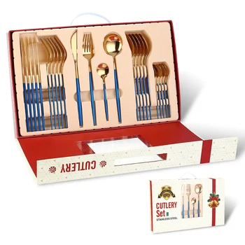 24pcs Smooth Edge Christmas Fork Spoon Tableware Teaspoon Dinnerware Set Cutting Tool Stainless Steel Gift Cutlery Mirror Finish
24pcs Smooth Edge Christmas Fork Spoon Tableware Teaspoon Dinnerware Set Cutting Tool Stainless Steel Gift Cutlery Mirror Finish