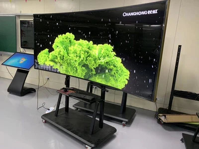 120 дюймов изогнутый экран 4K монитор дисплей Многоязычное ТВ wifi K Android OS smart led