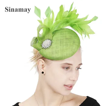 High quality 4 layer sinamay fascinator hat headband for women formal dress chuch cocktail headpiece with feather hair accessory 
High quality 4 layer sinamay fascinator hat headband for women formal dress chuch cocktail headpiece with feather hair accessory
