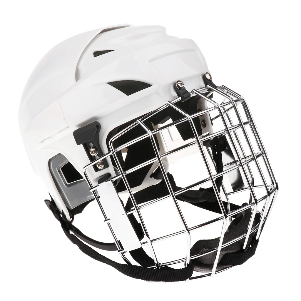 Adjustable Ice Hockey Helmet & Face Combo For Men & Women White M/L Adjustable Ice Hockey Helmet & Face Combo For Men & Women White M/L