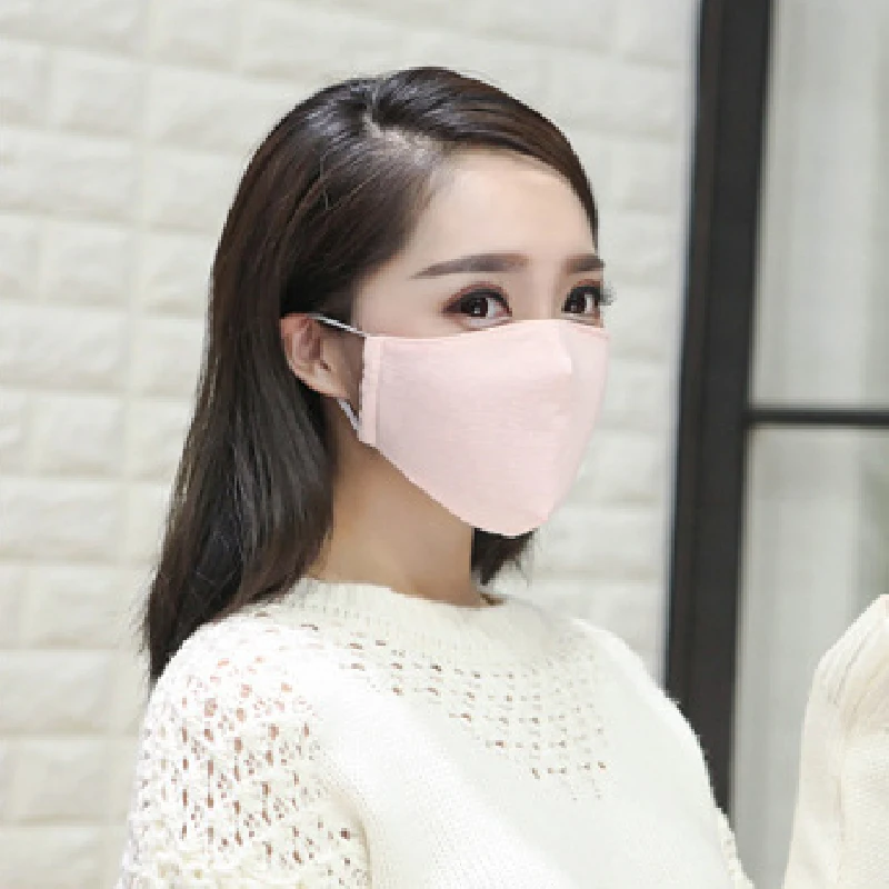 New 2020 Black Pink Blue Spring Summer Cotton Thin Personality 3D Mask Men Women Dustproof Earloop Face Mouth Mask
