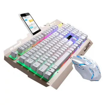 G700 Game Luminous Wired USB Mouse and Keyboard Suit With Rainbow Backlight LED Lights Mechanical Keyboard Gaming Mouse
G700 Game Luminous Wired USB Mouse and Keyboard Suit With Rainbow Backlight LED Lights Mechanical Keyboard Gaming Mouse