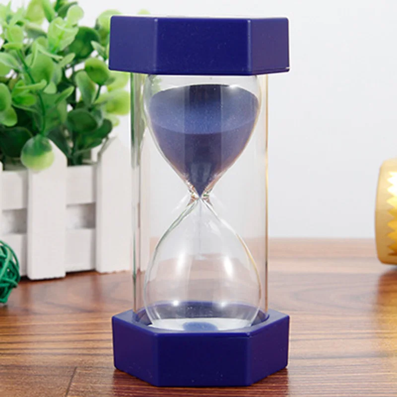 

5/10/15/20/30min Sandglass Hourglass Sand Clock Egg Kitchen Timer Supplies Kid Game Gift AA