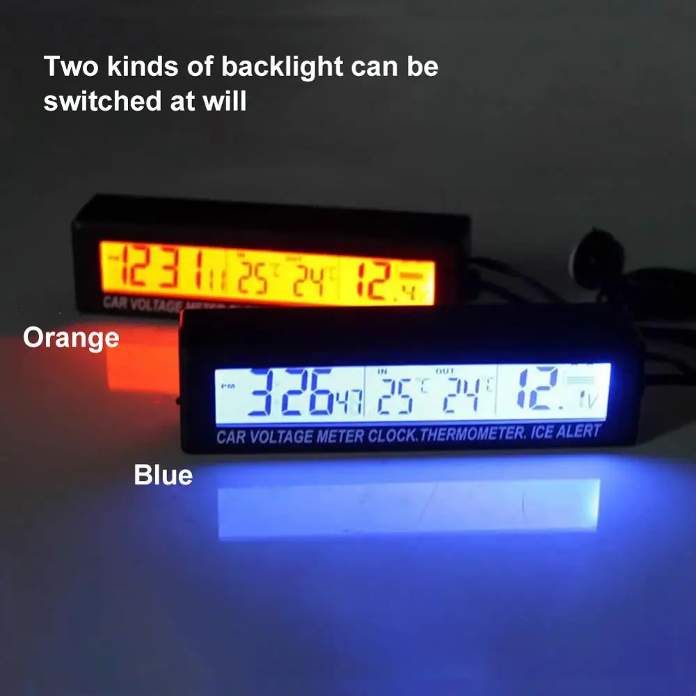 LED Vehicle Electronic Clock Internal and External Dual Temperature Vehicle Voltage Alarm Display
LED Vehicle Electronic Clock Internal and External Dual Temperature Vehicle Voltage Alarm Display