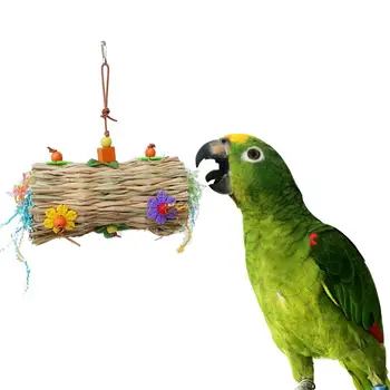 Straw Parrot Swing Toys with Colorful Ribbons Bird Chewing Hanging Cage Decor
Straw Parrot Swing Toys with Colorful Ribbons Bird Chewing Hanging Cage Decor