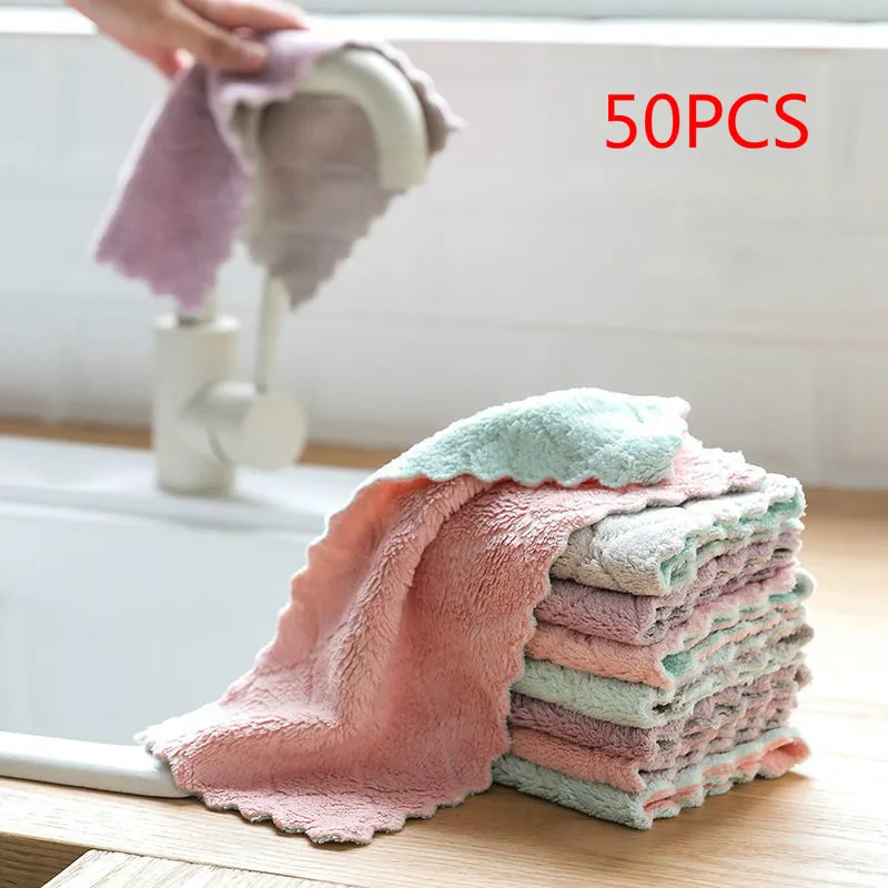 20pcs Is Cheaper Double-layer Absorbent Microfiber Kitchen Dish Cloth Non-stick Oil Household Cleaning Wiping Towel Kichen Tools
20pcs Is Cheaper Double-layer Absorbent Microfiber Kitchen Dish Cloth Non-stick Oil Household Cleaning Wiping Towel Kichen Tools