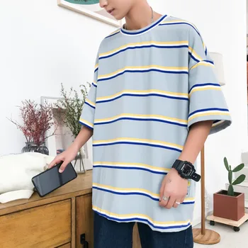 2020 Summer New Harajuku European And American Style Loose Ins Trend Striped Hip Hop Casual T-shirt Pure 100% CottonHigh Quality
2020 Summer New Harajuku European And American Style Loose Ins Trend Striped Hip Hop Casual T-shirt Pure 100% CottonHigh Quality
