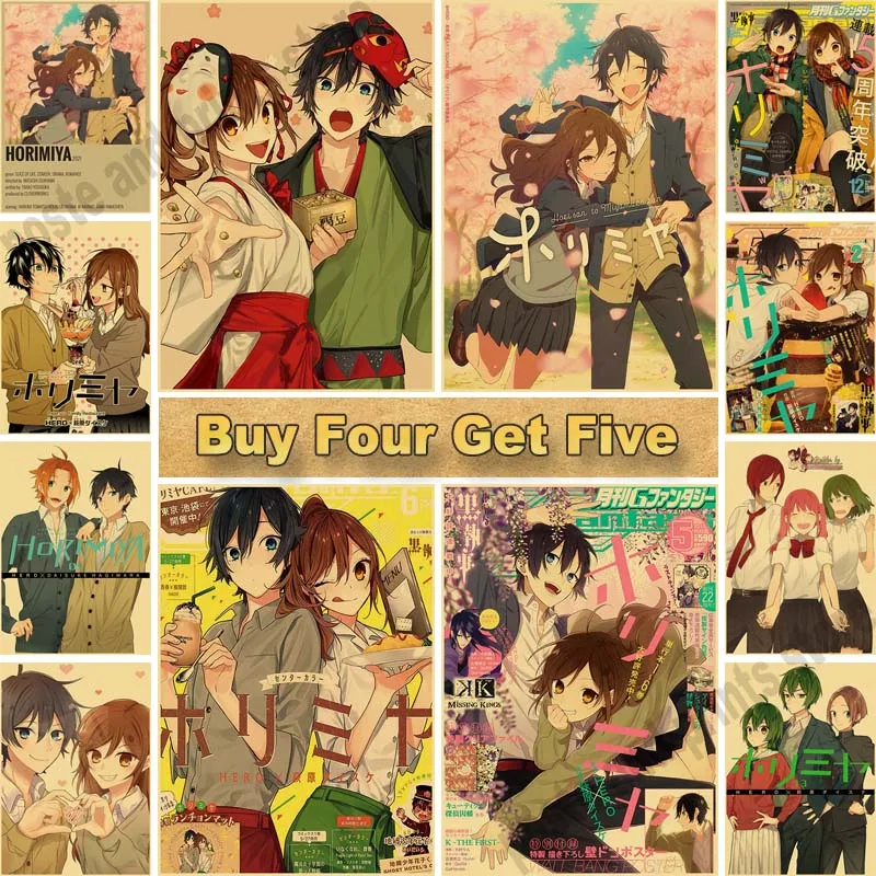 Japanese Anime Horimiya Poster, Home Wall Decor, Retro Kraft Paper Wall Posters, Living Room, Bar, Cafe Art Painting
Japanese Anime Horimiya Poster, Home Wall Decor, Retro Kraft Paper Wall Posters, Living Room, Bar, Cafe Art Painting