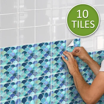 10Pcs Shell Fish Scale PVC Waterproof Self Adhesive Tile Stickers Transfers - Marble & Pearl Effect Bathroom Kitchen Decor
10Pcs Shell Fish Scale PVC Waterproof Self Adhesive Tile Stickers Transfers - Marble & Pearl Effect Bathroom Kitchen Decor