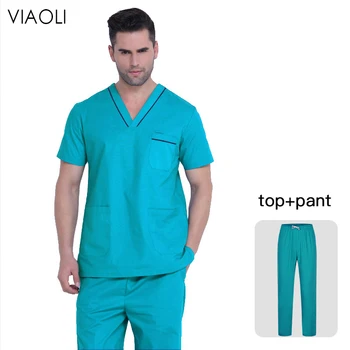 Unisex scrub set classic V-neck top + nursing pants uniform doctor clothes surgery overalls Dental Clinic Clothes scrub uniforms
Unisex scrub set classic V-neck top + nursing pants uniform doctor clothes surgery overalls Dental Clinic Clothes scrub uniforms
