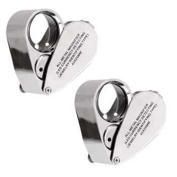 2pcs 40x 25mm LED Magnifier Magnifying Glass Jeweler Eye Jewelry Loupe Loop Magnifier, 2 LED Light and 1 UV Light
2pcs 40x 25mm LED Magnifier Magnifying Glass Jeweler Eye Jewelry Loupe Loop Magnifier, 2 LED Light and 1 UV Light