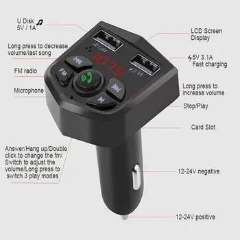 803E Bluetooth FM Transmitter Modulator Wireless Handsfree Mp3 Card U Disk Fm Player Usb Car Charger Remote Control
803E Bluetooth FM Transmitter Modulator Wireless Handsfree Mp3 Card U Disk Fm Player Usb Car Charger Remote Control