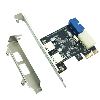 2020 USB 3.0 PCI-E Expansion Card Adapter External 2 Port USB3.0 Hub Internal 19 Pin Header PCIE Card 4 Pin IDE Power Connector
2020 USB 3.0 PCI-E Expansion Card Adapter External 2 Port USB3.0 Hub Internal 19 Pin Header PCIE Card 4 Pin IDE Power Connector