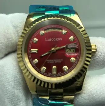 Luxury gold watch red dial diamonds number DAY DATE mechanical glide smooth 40mm mens AAA quality Wristwatches
Luxury gold watch red dial diamonds number DAY DATE mechanical glide smooth 40mm mens AAA quality Wristwatches