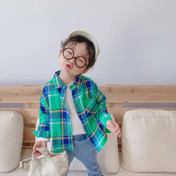 BOY'S Shirt 2020 New Style Children Plaid Casual Spring Clothing Baby Boy Korean-style Western Style Spring And Autumn Shirt Fas
BOY'S Shirt 2020 New Style Children Plaid Casual Spring Clothing Baby Boy Korean-style Western Style Spring And Autumn Shirt Fas
