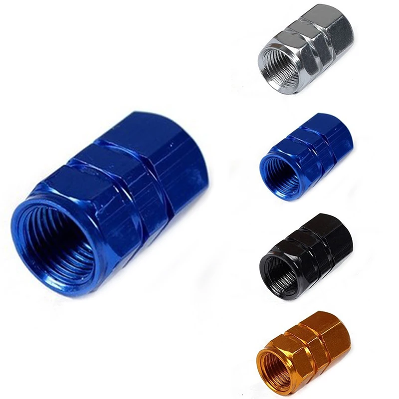 4pcs Car Bike Tire Valve Stem Caps Theftproof Valve Caps Car Aluminum Car Wheel Tires Valves Caps Airtight Cover Accessoires